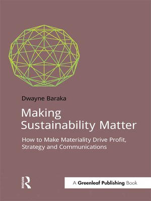 cover image of Making Sustainability Matter
